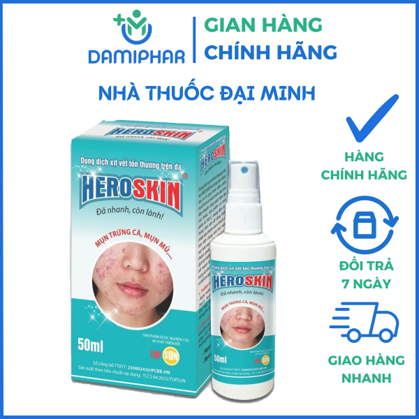 Xịt Heroskin Giảm Mụn Lọ 50ml