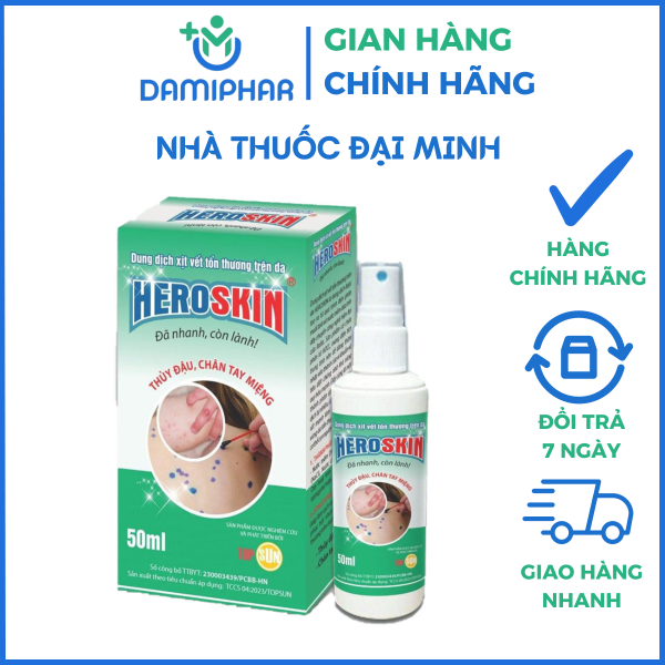 Xịt Heroskin Thủy Đậu, Chân Tay Miệng Lọ 50ml