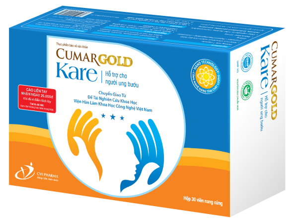 CUMARGOLD KARE – HỖ TRỢ ĐIỀU TRỊ UNG THƯ - Hộp 3 vỉ x 10 viên