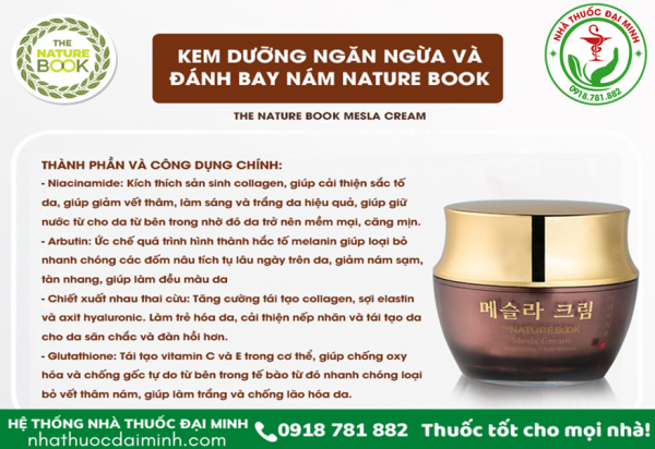 Kem Ngừa Nám Dưỡng Trắng Da Nature Book - The Nature Book Mesla Cream - Hình ảnh 2