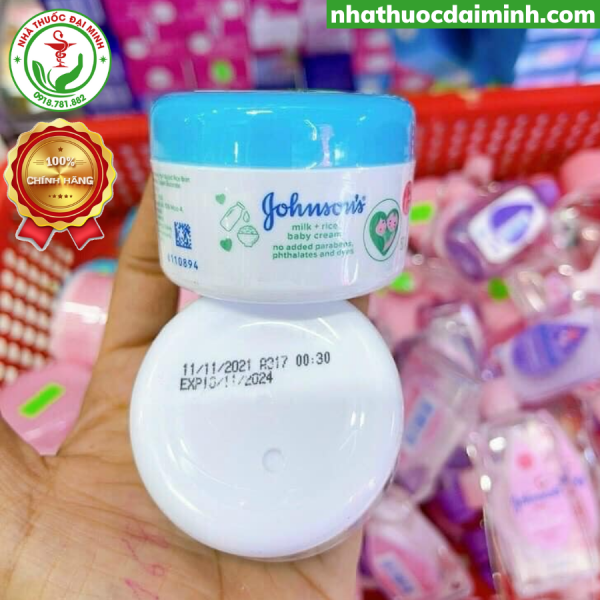 Kem Dưỡng Ẩm Chống Nẻ Johnson's Baby Cream 50g - Còn hàng,Xanh