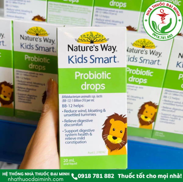 NATURE’S WAY KIDS SMART DROPS PROBIOTIC – BỔ SUNG MEN VI SINH CHO BÉ - Hình ảnh 4