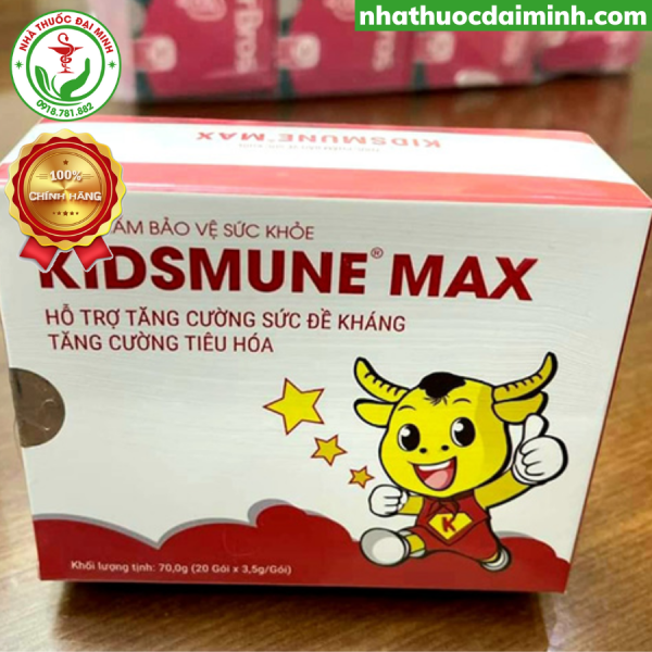 Kidsmune Max Hộp 20 Gói - Hỗ Trợ Trẻ Ăn Ngon, Nâng Cao Sức Khỏe - Hình ảnh 2