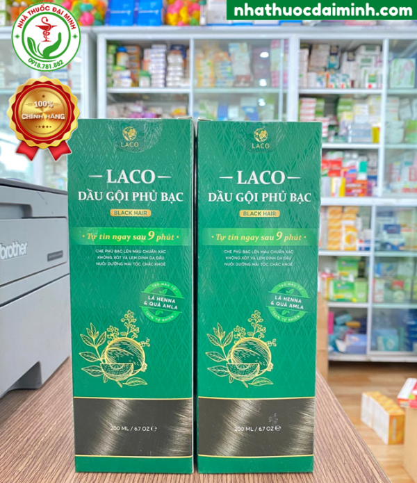 Dầu Gội Phủ Bạc Laco Black Hair tóc đen tự tin sau 9 phút - Hình ảnh 5