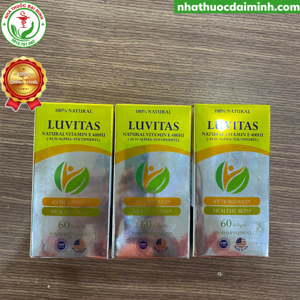 LUVITAS NATURAL 400IU BỔ SUNG VITAMIN E TỰ NHIÊN GIÚP ĐẸP DA, CHỐNG LÃO HÓA NHẬP KHẨU CHÍNH HÃNG USA - Hình ảnh 3