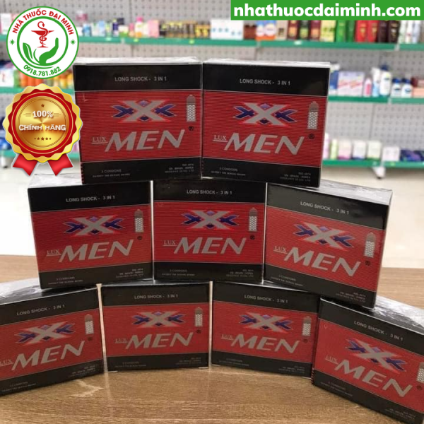 Bao Cao Su Lux Men 3 In 1 Gân Gai Kéo Dài Hộp 3 Cái - Hình ảnh 2