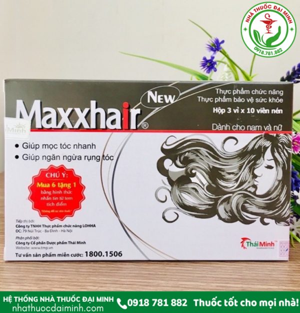 Viên Uống Ngăn Rụng Tóc, Trị Hói Đầu Maxxhair