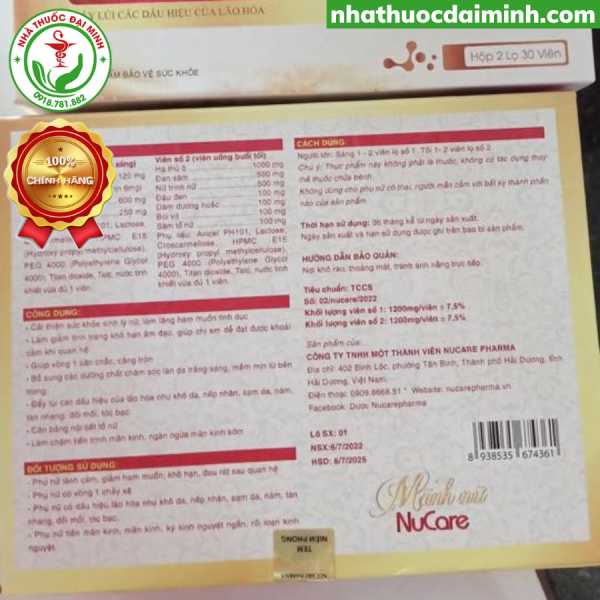 Mãnh Nữ Nucare Hộp 2 Lọ 30 Viên - Cải Thiện Sinh Lý Nữ - Hình ảnh 6