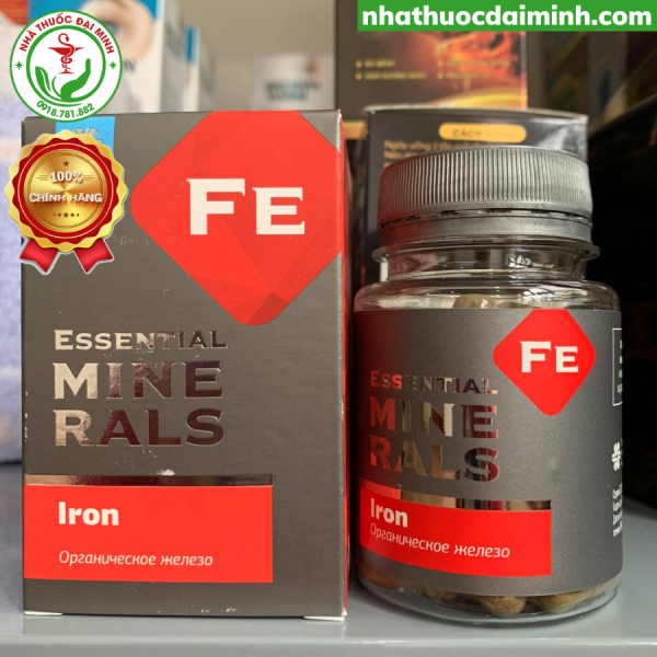 Viên Sắt Essential Minerals Iron Siberian Wellness Siberi Nga Lọ 60 Viên - Hình ảnh 2