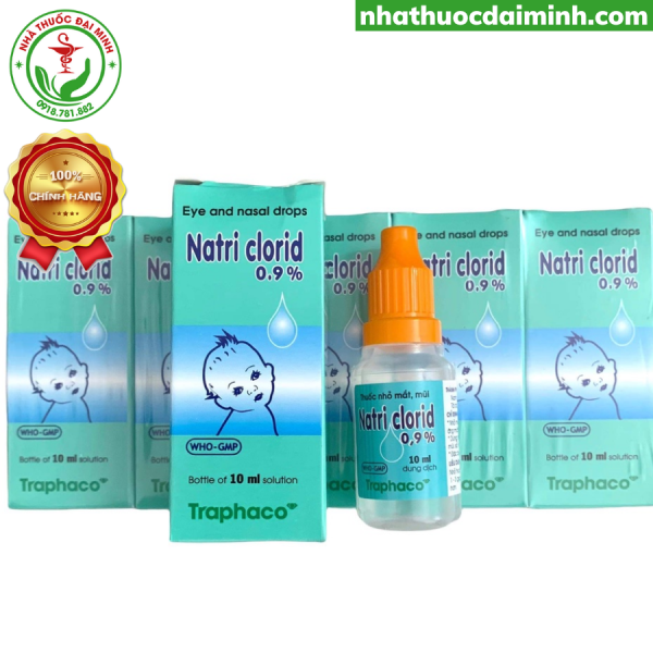 Thuốc nhỏ mắt, mũi Natri Clorid 0.9% Traphaco giảm nghẹt mũi, chảy mũi (10ml) - Hình ảnh 2