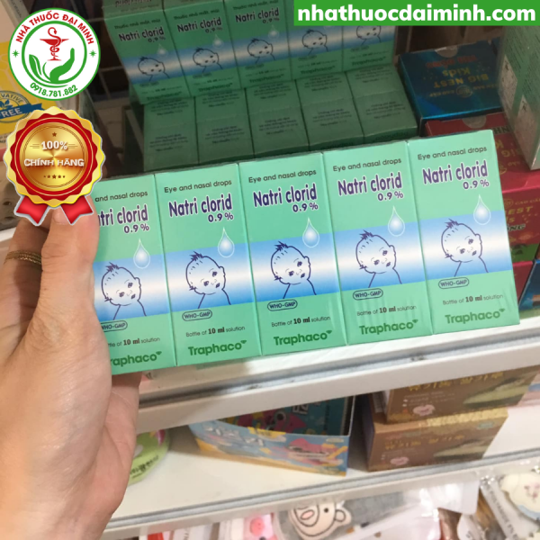 Thuốc nhỏ mắt, mũi Natri Clorid 0.9% Traphaco giảm nghẹt mũi, chảy mũi (10ml) - Hình ảnh 3