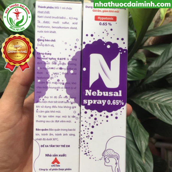 Xịt Mũi Nhược Trương Nebusal Spray 0.65% - Giúp Giữ Ẩm & Giảm Khô Mũi - Hình ảnh 2