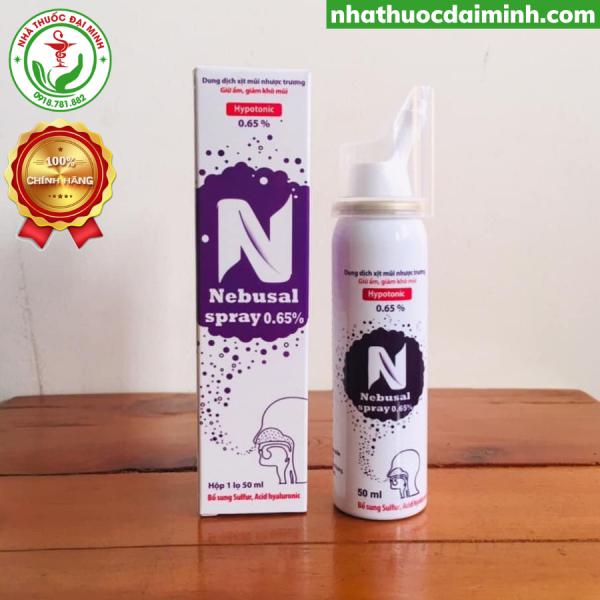 Xịt Mũi Nhược Trương Nebusal Spray 0.65% - Giúp Giữ Ẩm & Giảm Khô Mũi