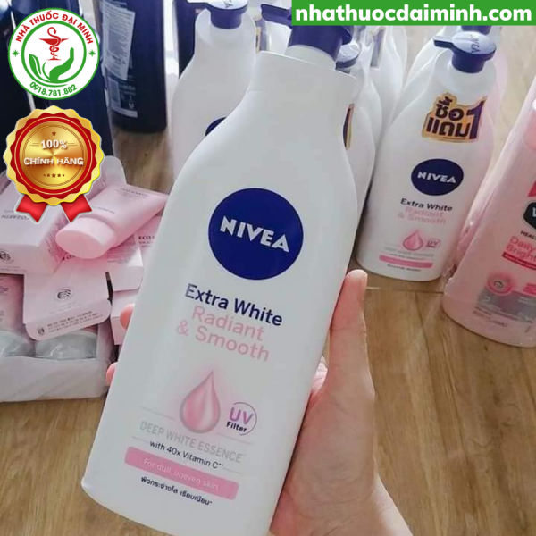 Sữa Dưỡng Thể Nivea Extra White Radiant & Smooth UV Body Lotion 350ml - Hình ảnh 2