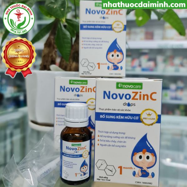 Kẽm Nhỏ Giọt NovozinC 15ml - Kẽm Hữu Cơ Nhỏ Giọt Cho Trẻ Từ 1 Tháng Tuổi - Hình ảnh 3