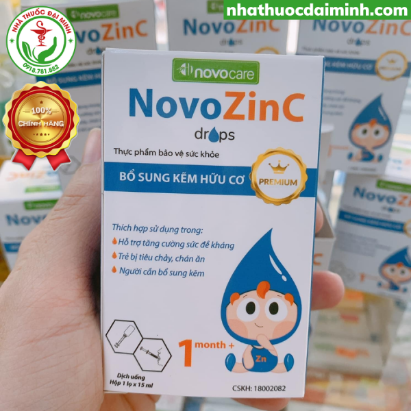 Kẽm Nhỏ Giọt NovozinC 15ml - Kẽm Hữu Cơ Nhỏ Giọt Cho Trẻ Từ 1 Tháng Tuổi - Hình ảnh 2