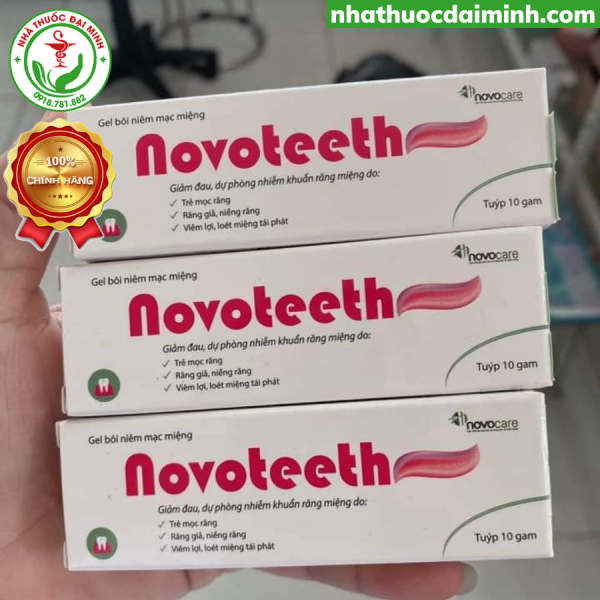 Novoteeth -Giảm đau nhanh và dự phòng nhiễm khuẩn răng miệng cho trẻ từ 5 tháng tuổi