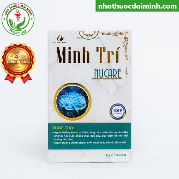 Minh Trí Nucare Lọ 30 Viên - Tăng Cường Trí Nhớ, Giảm Đau Đầu, Hoa Mắt, Chóng Mặt - Hình ảnh 5