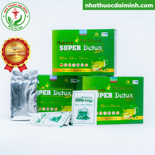 TRÀ SUPER DETOX NUCARE HỘP 30 GÓI - THẢI ĐỘC, THẢI MỠ, THANH NHIỆT - Hình ảnh 4