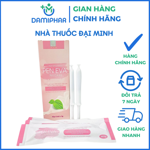 Bút Phụ Khoa Pen Eva Nucare Hộp 2 Bút - Ngăn Mùi, Giảm Ngứa Rát