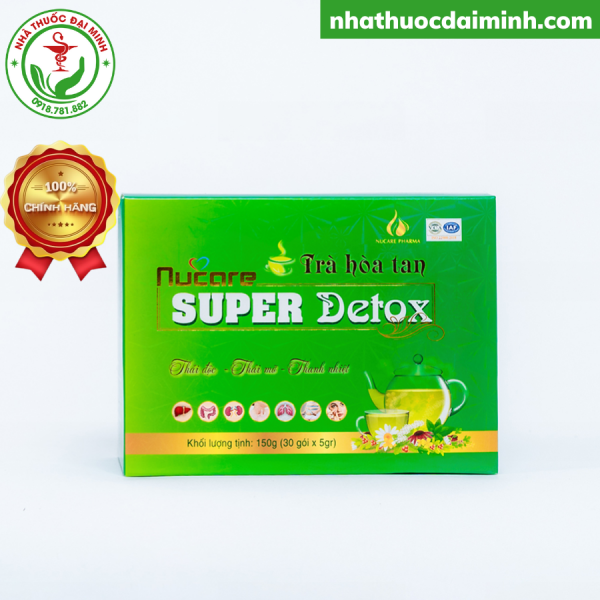 TRÀ SUPER DETOX NUCARE HỘP 30 GÓI - THẢI ĐỘC, THẢI MỠ, THANH NHIỆT - Hình ảnh 3