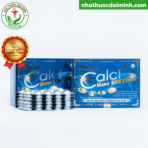 NUCARE CALCI NANO D3K2DHA - BỔ SUNG CANXI VÀ VITAMIN D CHO CƠ THỂ - Hộp 6 vỉ x 10 viên - Hình ảnh 4