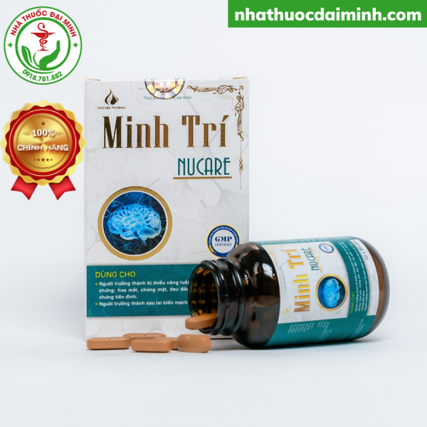 Minh Trí Nucare Lọ 30 Viên - Tăng Cường Trí Nhớ, Giảm Đau Đầu, Hoa Mắt, Chóng Mặt - Hình ảnh 3