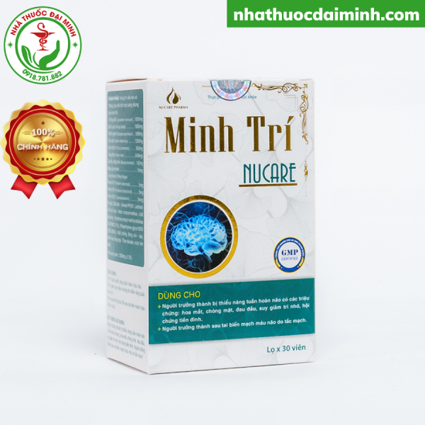 Minh Trí Nucare Lọ 30 Viên - Tăng Cường Trí Nhớ, Giảm Đau Đầu, Hoa Mắt, Chóng Mặt - Hình ảnh 6