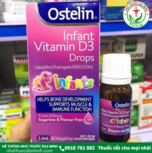 Ostelin Infant Vitamin D3 Drops - Bổ sung D3 dạng nhỏ giọt - Hình ảnh 3