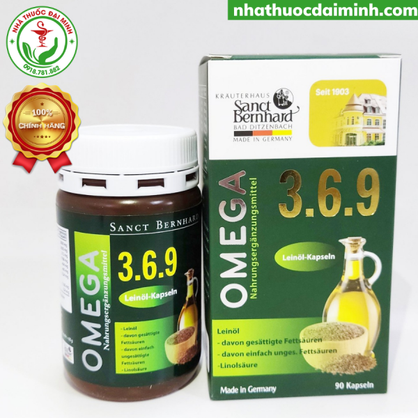 Dầu Cá Omega 369 Kapseln - Bổ Não, Sáng Mắt, Tăng Cường Trí Nhớ, Giảm Mỡ Máu