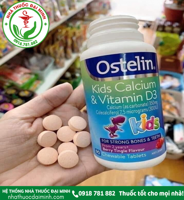 Viên nhai Ostelin Kids Calcium & Vitamin D3 cho bé