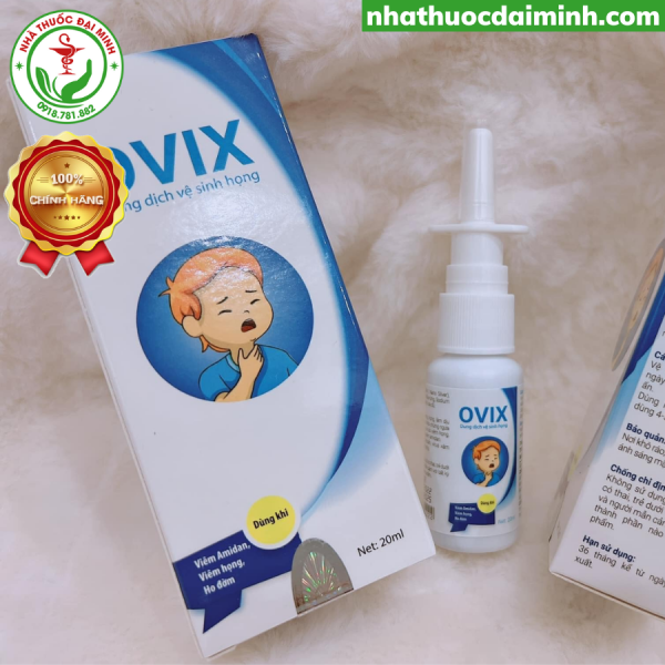 XỊT HỌNG OVIX VỆ SINH HỌNG CHO TRẺ EM VÀ NGƯỜI LỚN - Hình ảnh 2