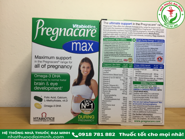 Vitamin tổng hợp cho bà bầu Pregnacare Max 84 viên chính hãng - Hình ảnh 3