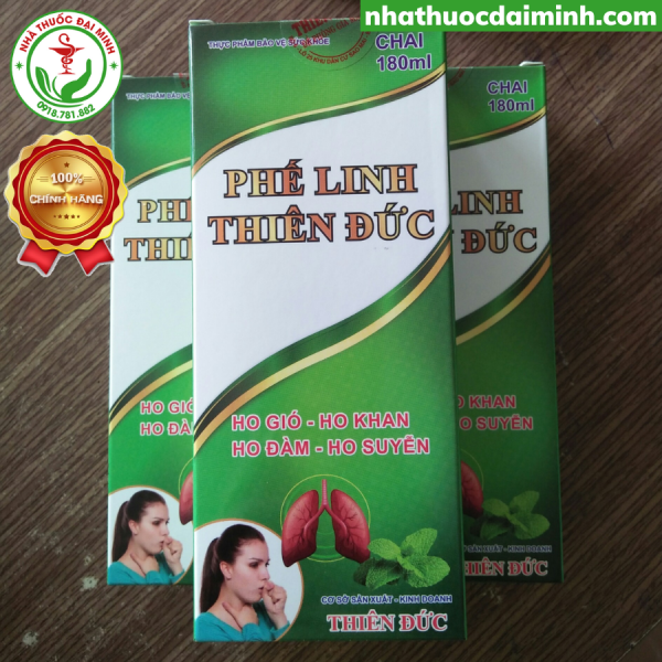 PHẾ LINH THIÊN ĐỨC (PHẾ LINH THỦY MẪU MỚI) - BỔ PHẾ, GIẢM HO CẢM - Lọ 180ml - Hình ảnh 2