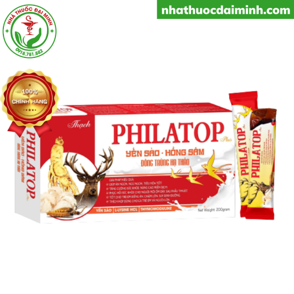 Thạch Philatop Plus Yến Sào Hồng Sâm Đông Trùng Hạ Thảo - - Hình ảnh 3