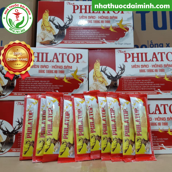 Thạch Philatop Plus Yến Sào Hồng Sâm Đông Trùng Hạ Thảo -