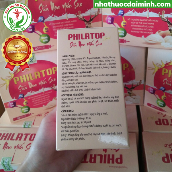 Philatop Sữa Non Yến Sào Hộp 20 Ống - - Hình ảnh 6