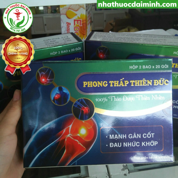 PHONG THẤP THIÊN ĐỨC HỘP 20 GÓI - HỖ TRỢ ĐIỀU TRỊ XƯƠNG KHỚP - - Hình ảnh 4