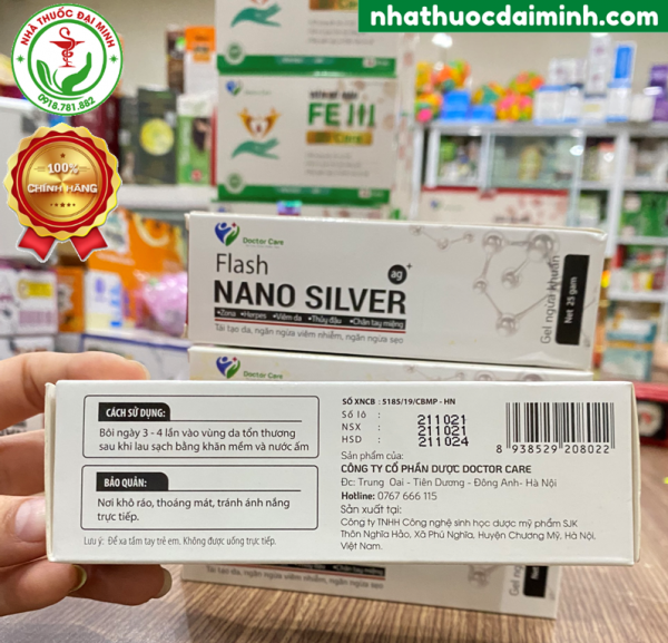 Gel Bôi Da Nano Bạc Flash Nano Silver 25g - Hình ảnh 2