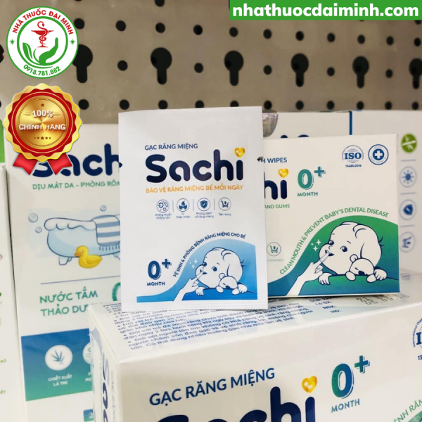 Gạc Răng Miệng Thảo Dược Sachi Dành Cho Trẻ Từ 0 Tháng Tuổi Hộp 30 Gói - Hình ảnh 6