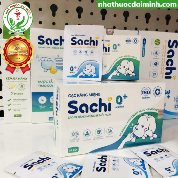 Gạc Răng Miệng Thảo Dược Sachi Dành Cho Trẻ Từ 0 Tháng Tuổi Hộp 30 Gói - Hình ảnh 5