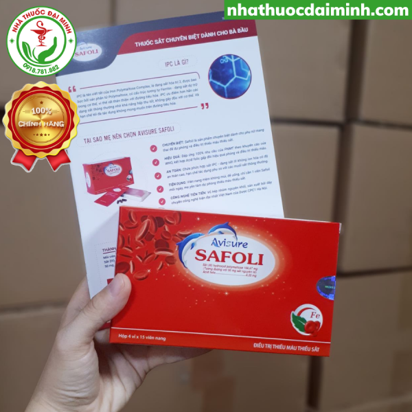 Avisure Safoli Hộp 30 Viên - Sắt Hữu Cơ Dành Cho Phụ Nữ Mang Thai - Hình ảnh 5