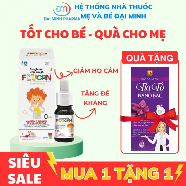 Ho Cảm Nhỏ Giọt Flucan Lọ 30ml - Giảm Ho, Viêm Họng, Viêm Phế Quản