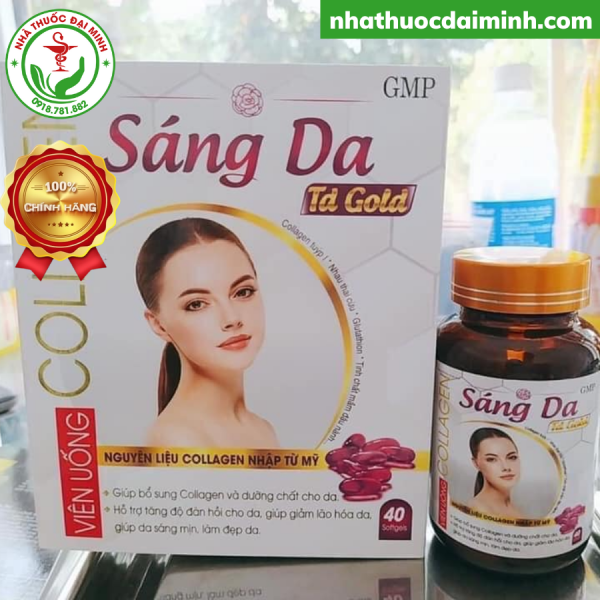 VIÊN UỐNG COLLAGEN SÁNG DA TD GOLD - LÀM ĐẸP DA TRẮNG SÁNG - - Hình ảnh 3