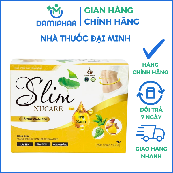 Trà Giảm Cân Slim Nucare Hộp 15 Gói - Hỗ Trợ Giảm Cân, Giảm Mỡ Máu