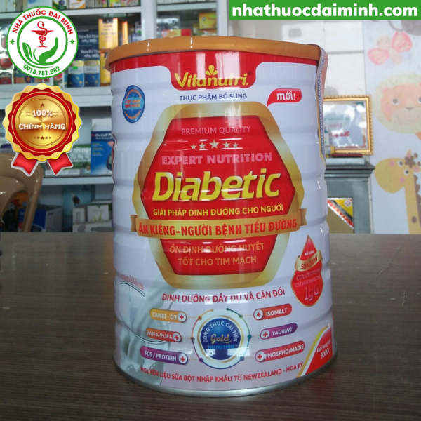 Sữa Tiểu Đường Vitanutri Diabetic Lon 900g - Ổn Định Đường Huyết, Tốt Cho Tim Mạch