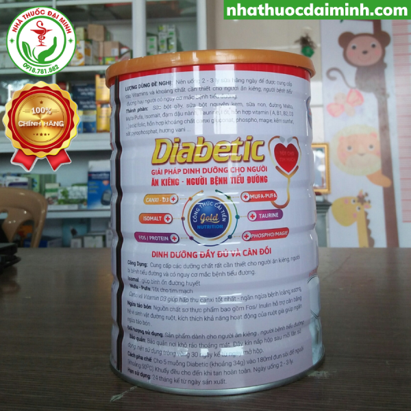 Sữa Tiểu Đường Vitanutri Diabetic Lon 900g - Ổn Định Đường Huyết, Tốt Cho Tim Mạch - Hình ảnh 2