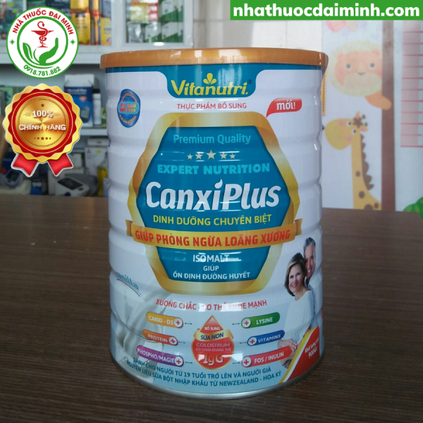 Sữa Bột Vitanutri Canxi Plus Lon 900g - Ngăn Ngừa Loãng Xương, Ổn Định Đường Huyết - Sữa Cho Người G