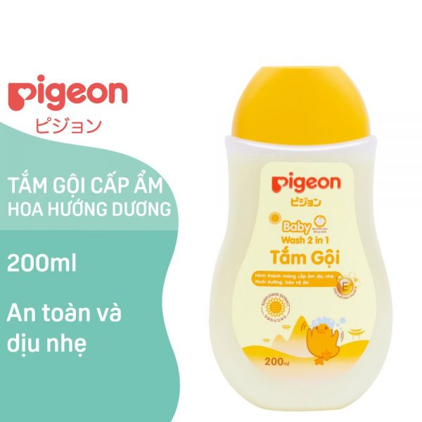 Tắm Gội Dịu Nhẹ Pigeon Hoa Hướng Dương 200Ml (Mẫu Mới)