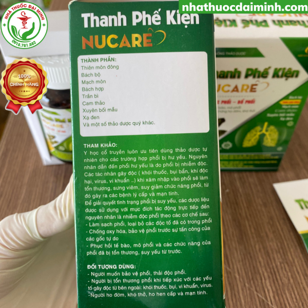 Thanh Phế Kiện Nucare Lọ 50g - Thải Độc Phổi, Bổ Phổi - Hình ảnh 7